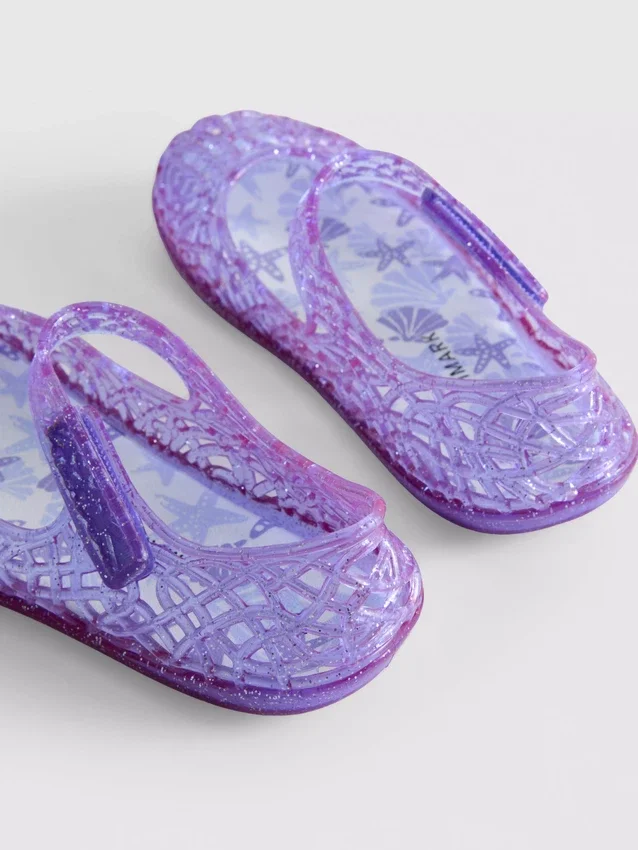 Jelly ballerina's met platte schoenen