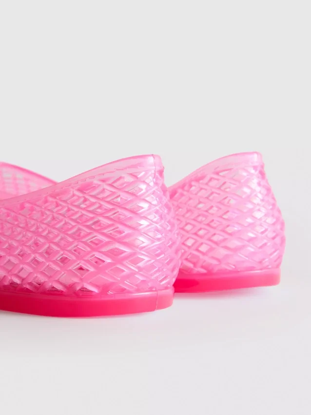 Jelly ballerina's met platte schoenen
