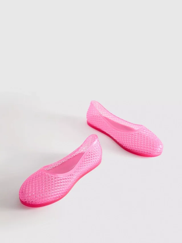 Jelly ballerina's met platte schoenen