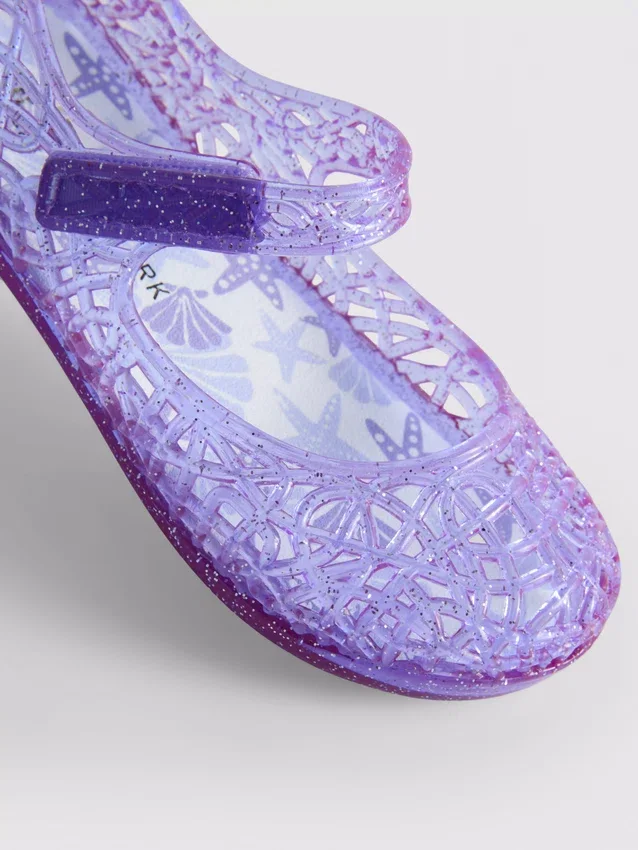 Jelly ballerina's met platte schoenen