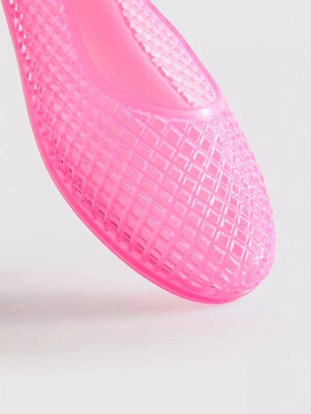 Jelly ballerina's met platte schoenen