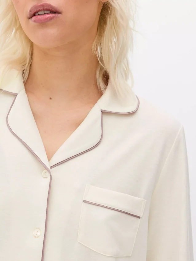 Jersey pyjama's met lange mouwen in boyfriend-stijl