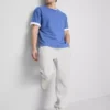 Joggingbroek met elastische tailleband en omgeslagen pijpen