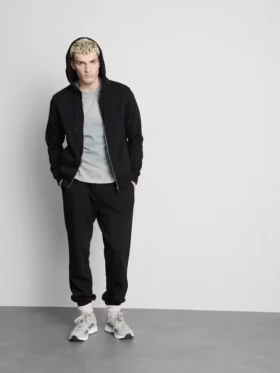 Joggingbroek met elastische tailleband en omgeslagen pijpen
