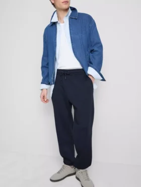 Joggingbroek met elastische tailleband en omgeslagen pijpen