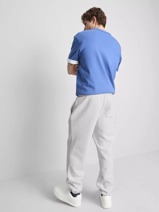 Joggingbroek met elastische tailleband en omgeslagen pijpen