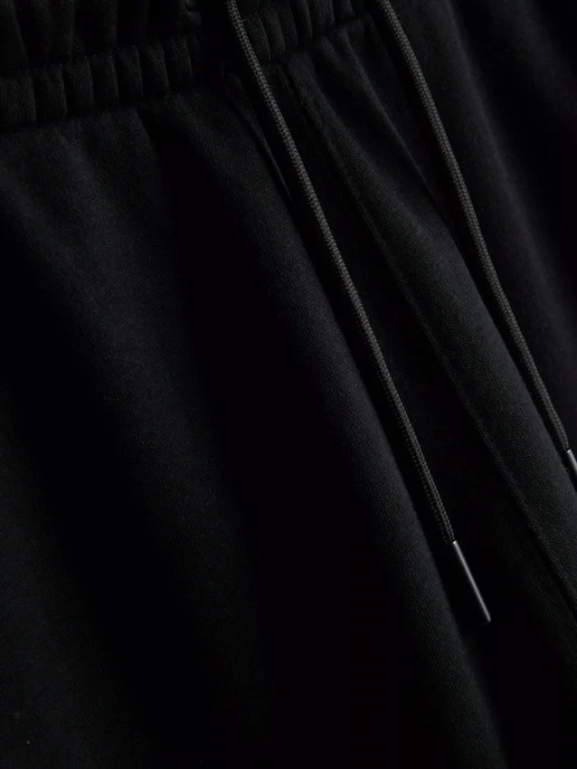 Joggingbroek met elastische tailleband en omgeslagen pijpen