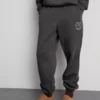 Joggingbroek met manchetten van katoenmix met print