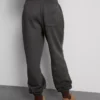 Joggingbroek met manchetten van katoenmix met print