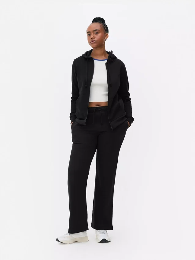 Joggingbroek met rechte pijpen