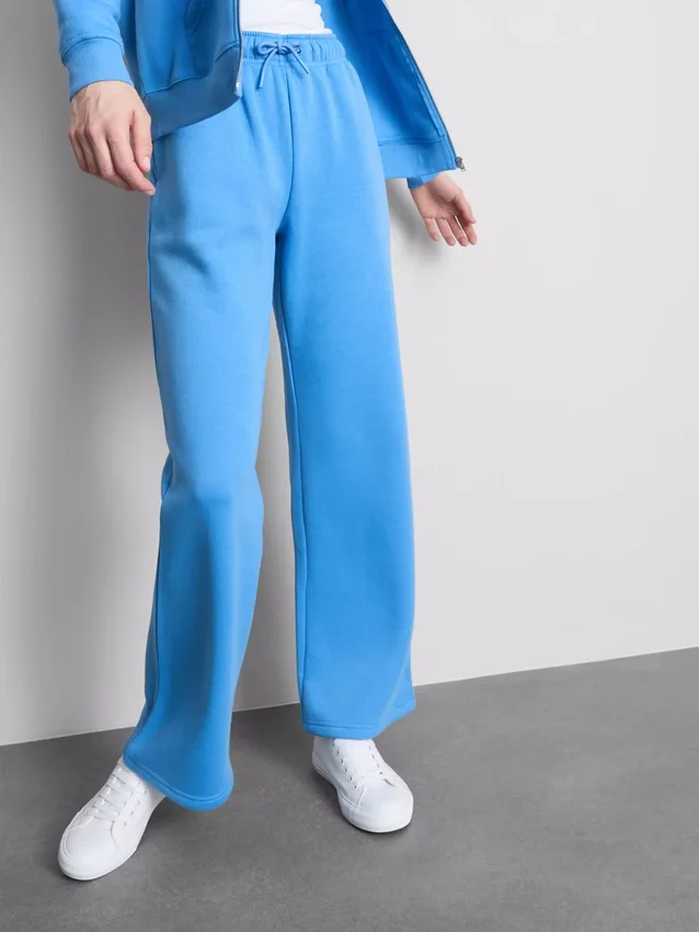 Joggingbroeken met rechte pijpen van katoenmix