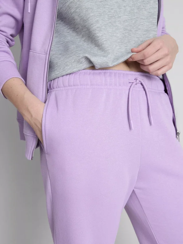 Joggingbroeken met rechte pijpen van katoenmix