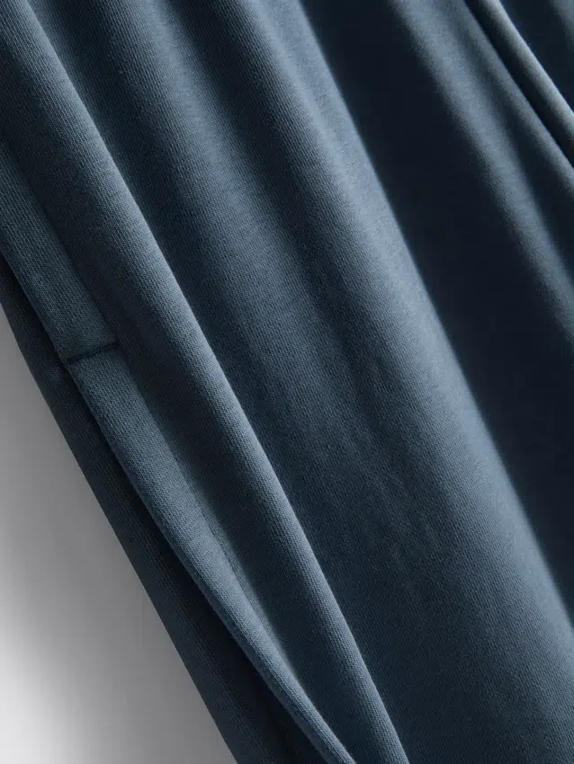 Joggingbroeken met wijde pijpen en plooien, met een hoog katoengehalte