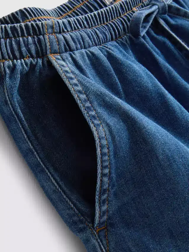 Joggingbroeken van katoenen denim