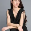 Jumpsuit met V-hals en ballonpijpen
