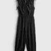 Jumpsuit met V-hals en ballonpijpen