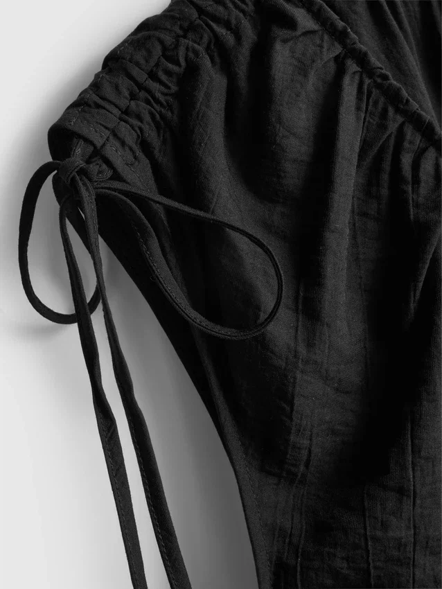 Jumpsuit met V-hals en ballonpijpen
