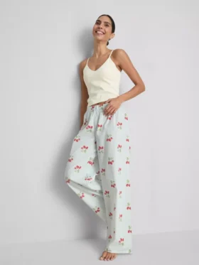 Katoen pyjamabroek met print