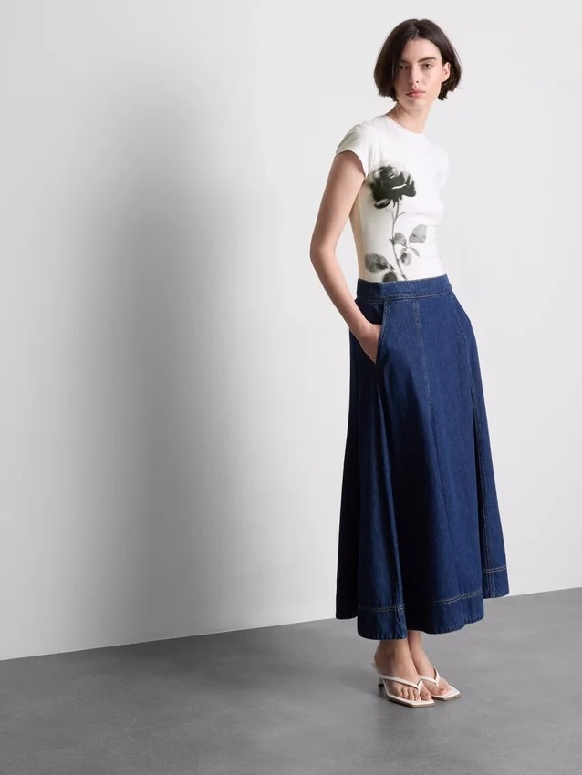Katoenen baby-T-shirt met bloemenprint