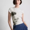 Katoenen baby-T-shirt met bloemenprint