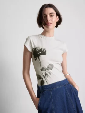 Katoenen baby-T-shirt met bloemenprint