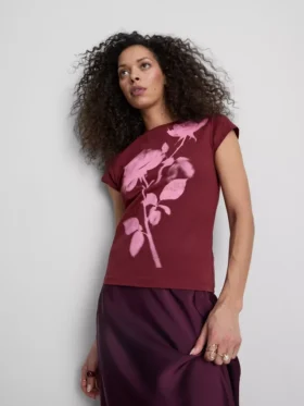 Katoenen baby-T-shirt met bloemenprint