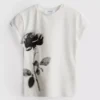 Katoenen baby-T-shirt met bloemenprint
