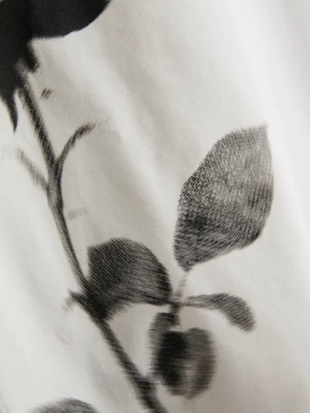 Katoenen baby-T-shirt met bloemenprint