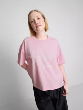 Katoenen bruids-T-shirt met ronde hals