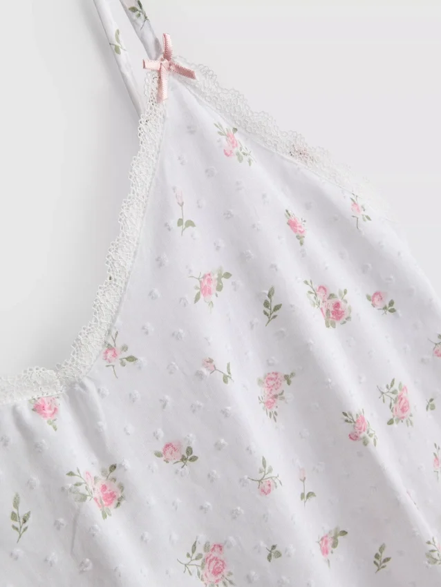 Katoenen chemise met bloemenprint