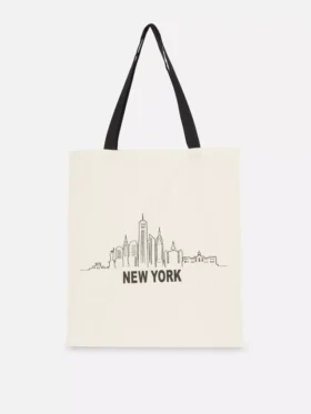 Katoenen city-tote met print