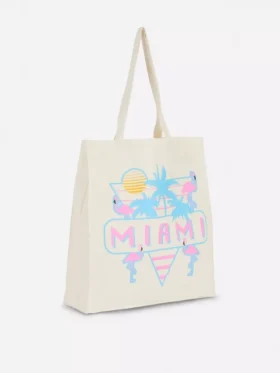 Katoenen city-tote met print