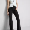 Katoenen denim flared jeans met middelhoge taille