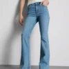 Katoenen denim flared jeans met middelhoge taille