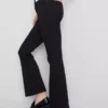 Katoenen denim flared jeans met middelhoge taille