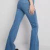 Katoenen denim flared jeans met middelhoge taille