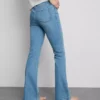 Katoenen denim flared jeans met middelhoge taille