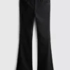 Katoenen denim flared jeans met middelhoge taille