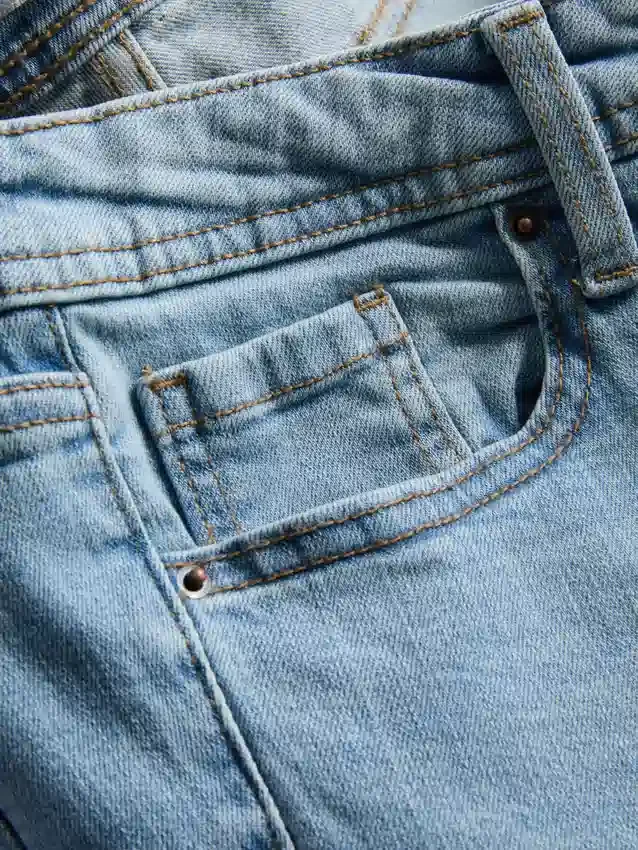 Katoenen denim flared jeans met middelhoge taille