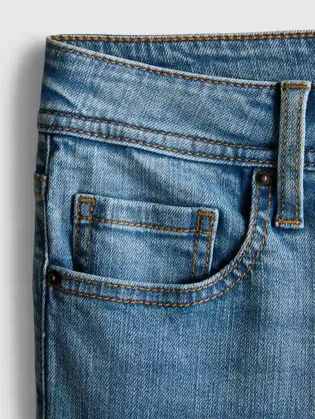 Katoenen denim flared jeans met middelhoge taille
