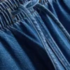 Katoenen denim joggingbroeken met taps toelopende pijpen