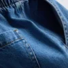 Katoenen denim joggingbroeken met taps toelopende pijpen