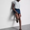 Katoenen denim minirok