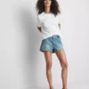 Katoenen denim minishorts
