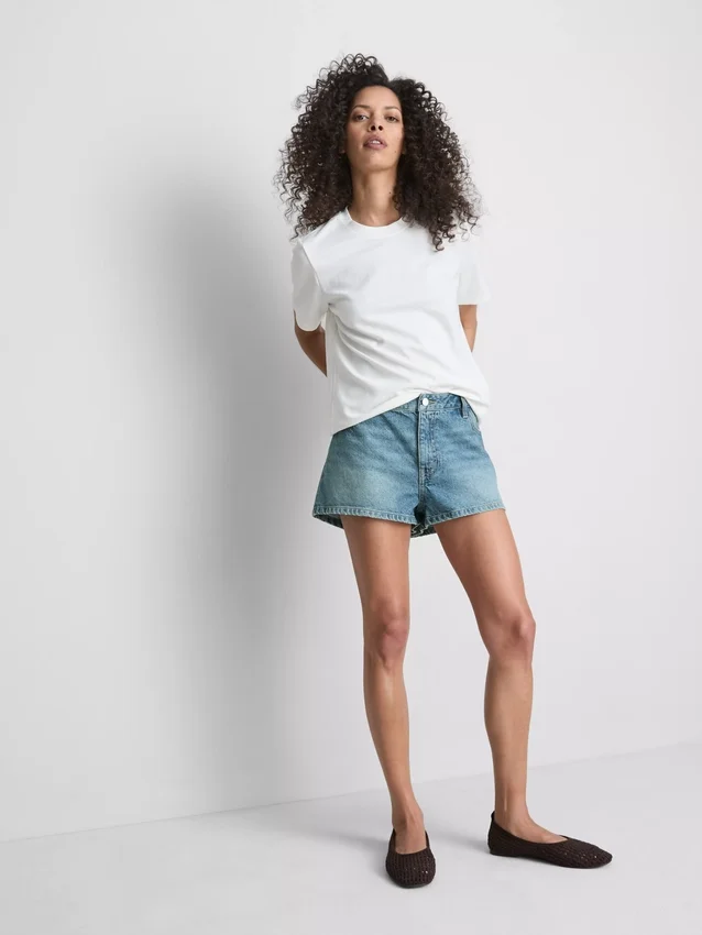 Katoenen denim minishorts