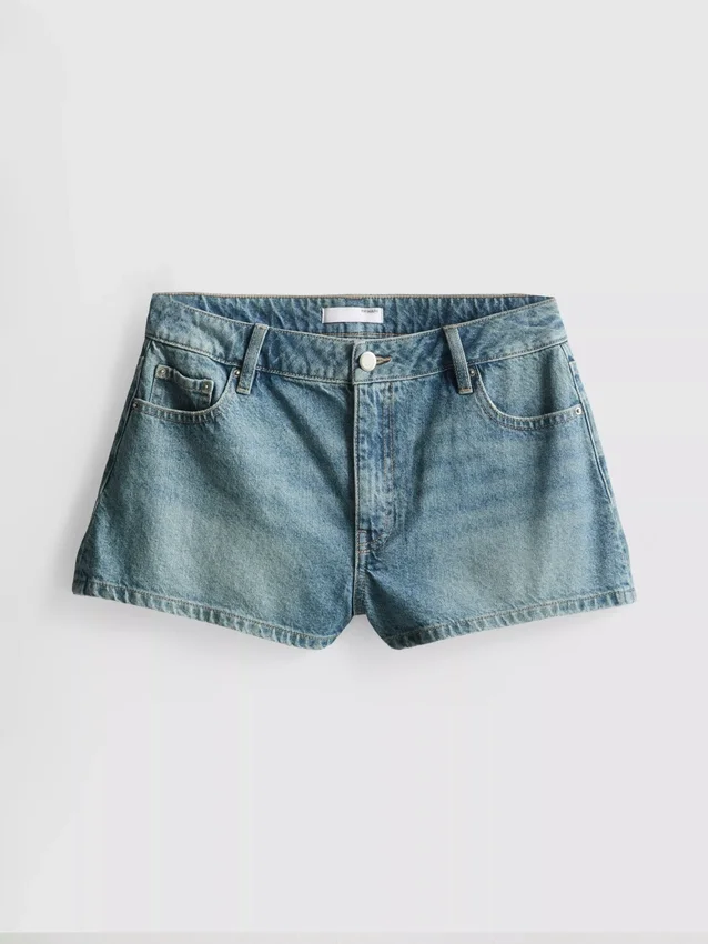 Katoenen denim minishorts