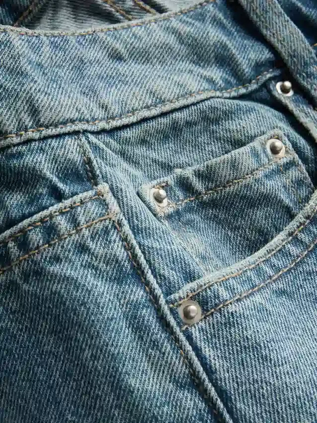 Katoenen denim minishorts