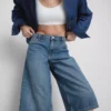 Katoenen denim-short