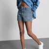 Katoenen denim shorts met zakken aan de voorkant