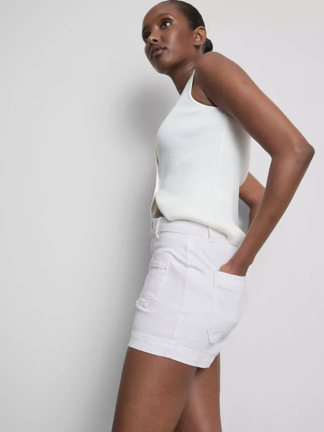 Katoenen denim shorts met zakken aan de voorkant